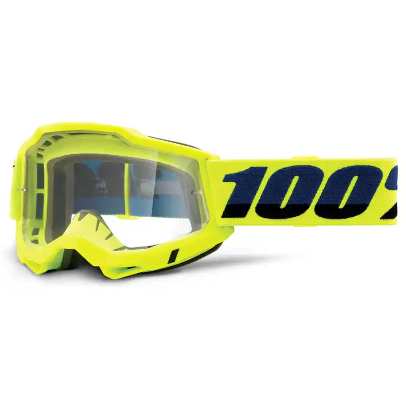 Masque Cross ACCURI 2 OTG Jaune Fluo - Ecran Clair Petit Prix