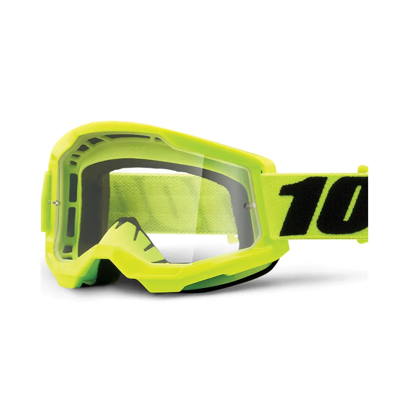 Must-Have Masque Cross Enfant STRATA 2 Jaune Fluo – Ecran Clair