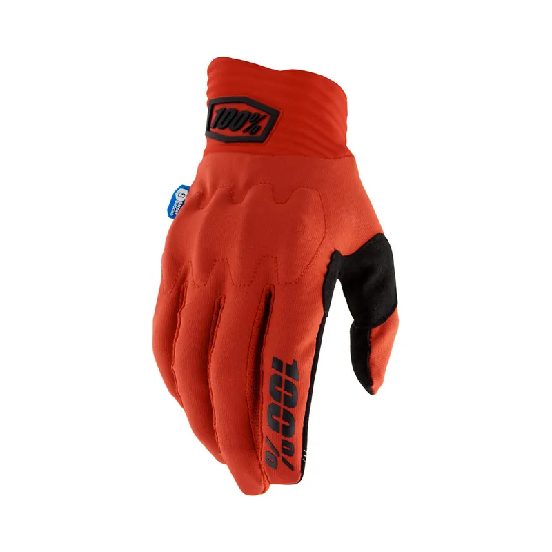Gants Cross 100% COGNITO SMART SHOCK Rouge Usine Directe