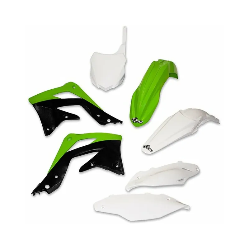 Kit plastique UFO couleur origine vert/blanc/noir Kawasaki KX450F Prix Bas