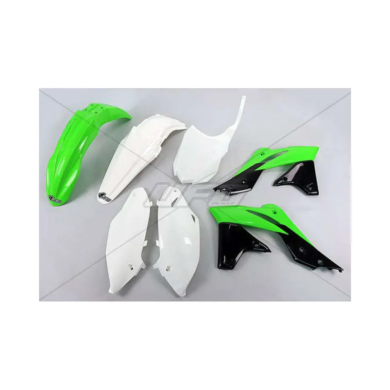 Kit plastique UFO couleur origine (14-15) vert/blanc/noir Kawasaki KX250F Marque