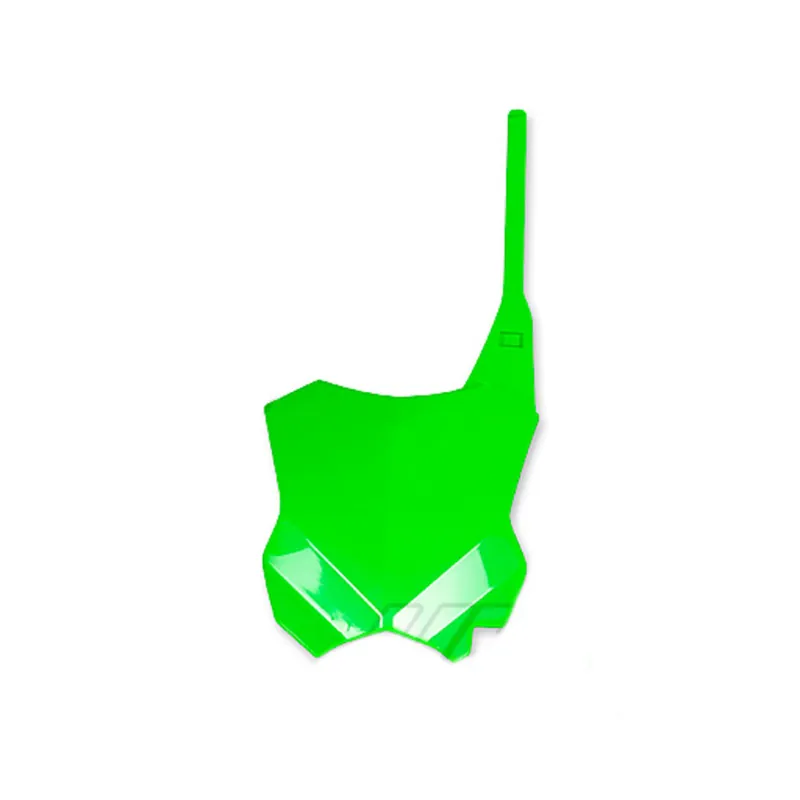 Plaque numéro frontale UFO vert fluo Kawasaki KX450F Expédition Rapide