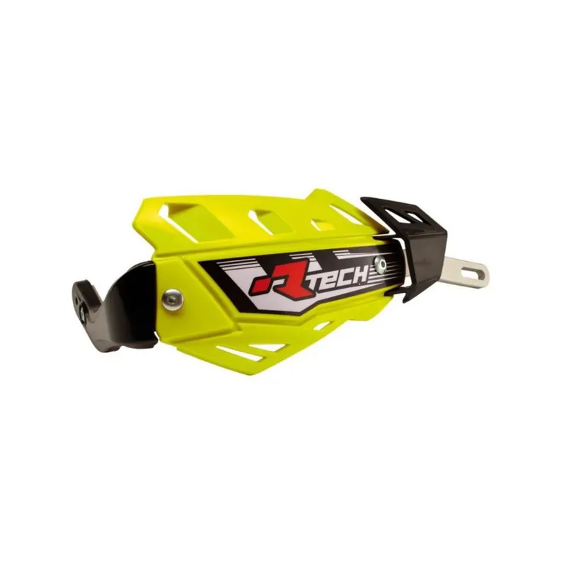 Nouvelle Collection Protège-mains RACETECH FLX intégral jaune fluo avec renfort alu