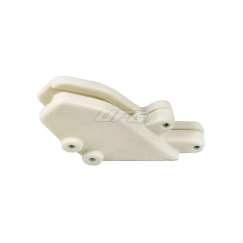 Guide chaîne UFO blanc translucide Kawasaki KX125/250 Commander Vite