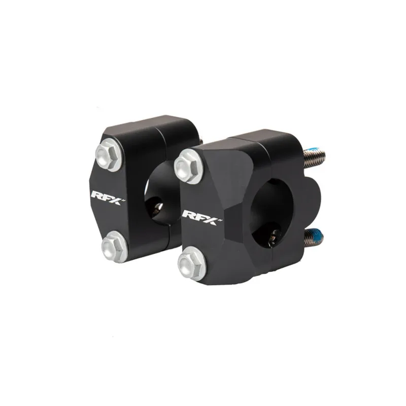 Pontets adaptateur de guidon RFX Race 22,2mm28,6mm (Noir) universel Conversion en guidon surdimensionné. Retour Gratuit