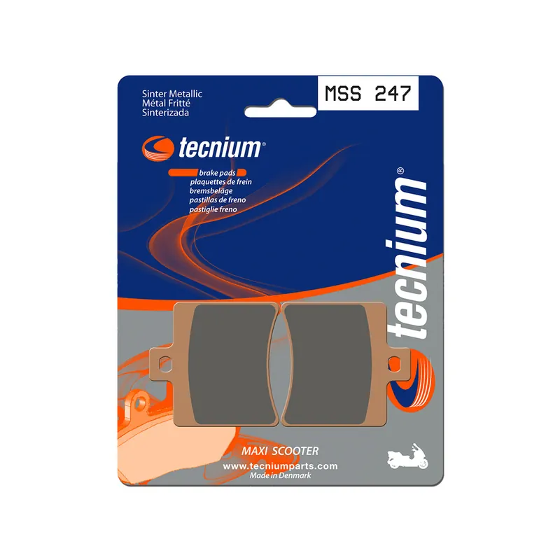 Offre Du Jour Plaquettes de frein TECNIUM Maxi Scooter métal fritté - MSS247