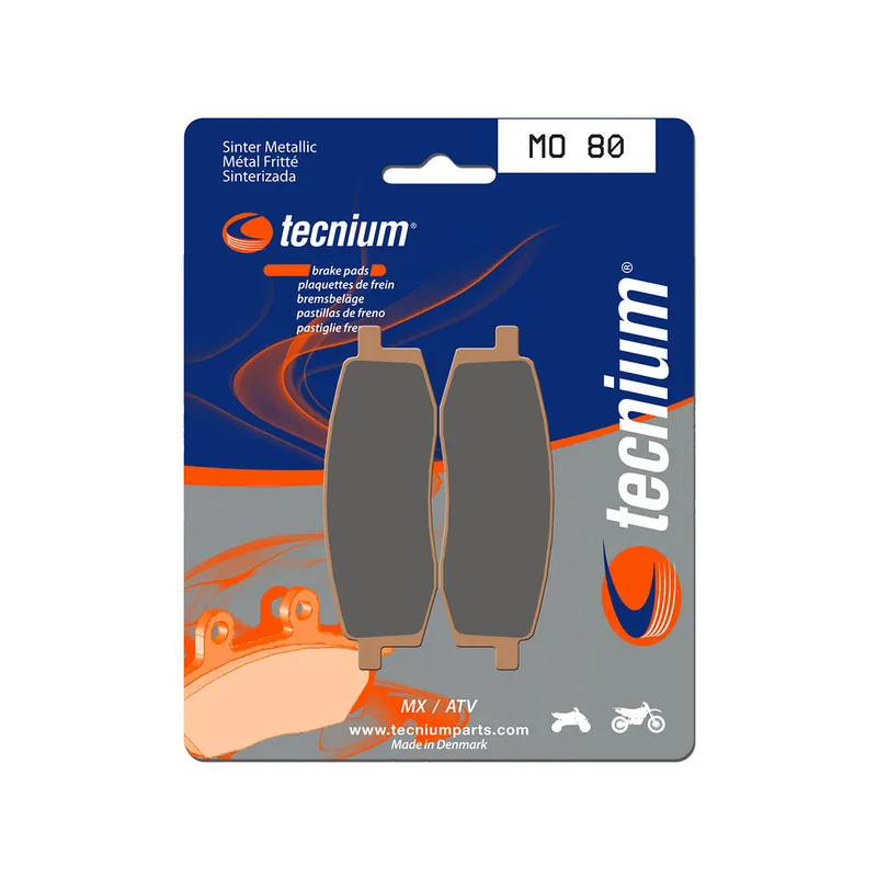 Plaquettes de frein TECNIUM MX/Quad métal fritté - MO80 Commander Maintenant