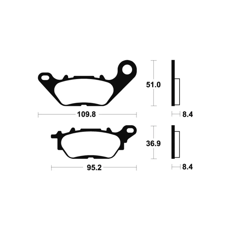 Plaquettes de frein TECNIUM Scooter organique - ME358 Expédition Rapide