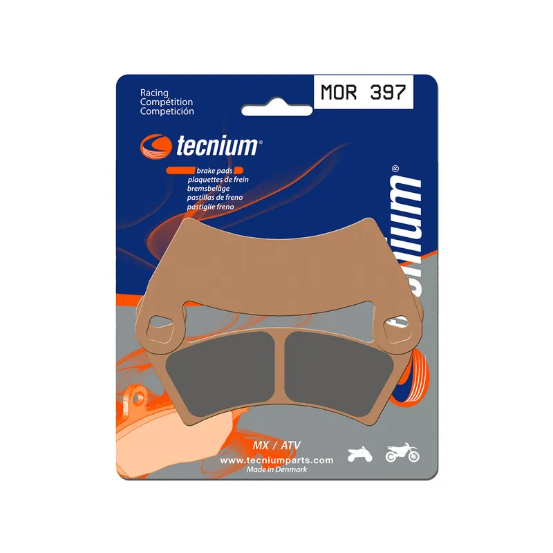Offre Du Jour Plaquettes de frein TECNIUM Racing MX/Quad métal fritté - MOR397