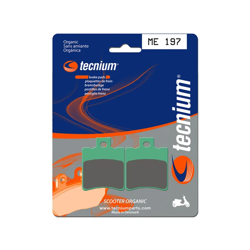 Plaquettes de frein TECNIUM Scooter organique - ME197 Nouveauté
