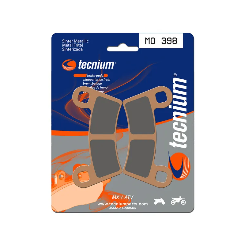 Plaquettes de frein TECNIUM MX/Quad métal fritté - MO398 Certifié
