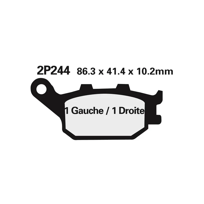 Plaquettes de frein NISSIN route semi-métallique - 2P-244NS Vente Flash