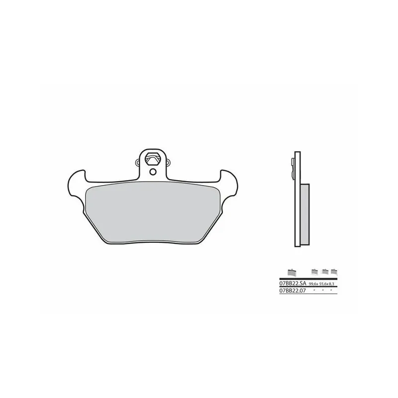 Plaquettes de frein BREMBO route carbone céramique - 07BB2207 Usine Directe