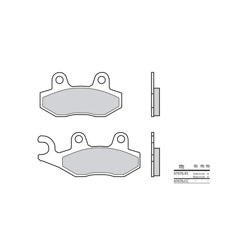 Plaquettes de frein BREMBO Scooter carbone céramique - 07076CC Expédié Aujourd'hui