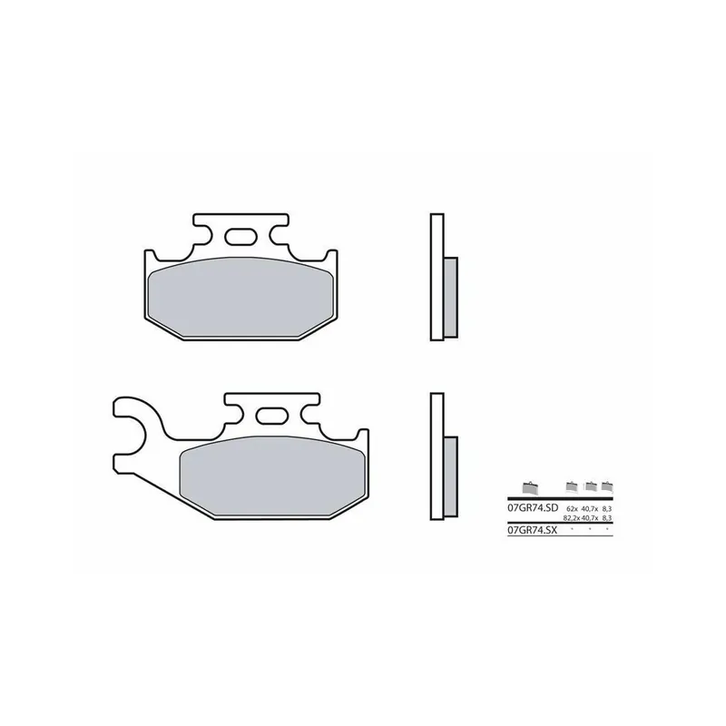 Must-Have Plaquettes de frein BREMBO Off-Road métal fritté - 07GR74SD