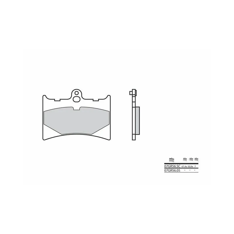 Plaquettes de frein BREMBO route carbone céramique - 07GR5605 Top Vente