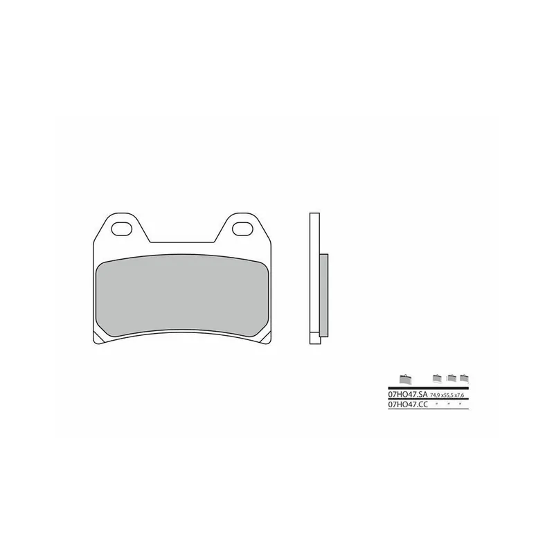 Populaire Plaquettes de frein BREMBO route métal fritté - 07HO47SA
