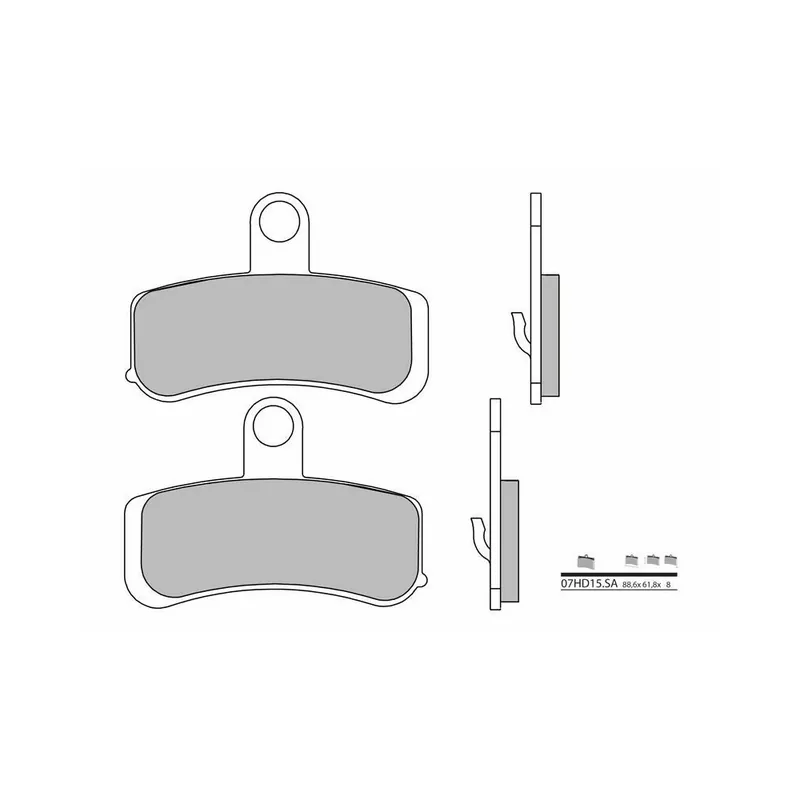 Plaquettes de frein BREMBO route métal fritté - 07HD15SA Produit De Marque