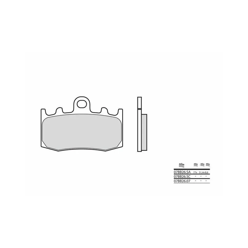 Nouveauté Plaquettes de frein BREMBO route carbone céramique - 07BB2607