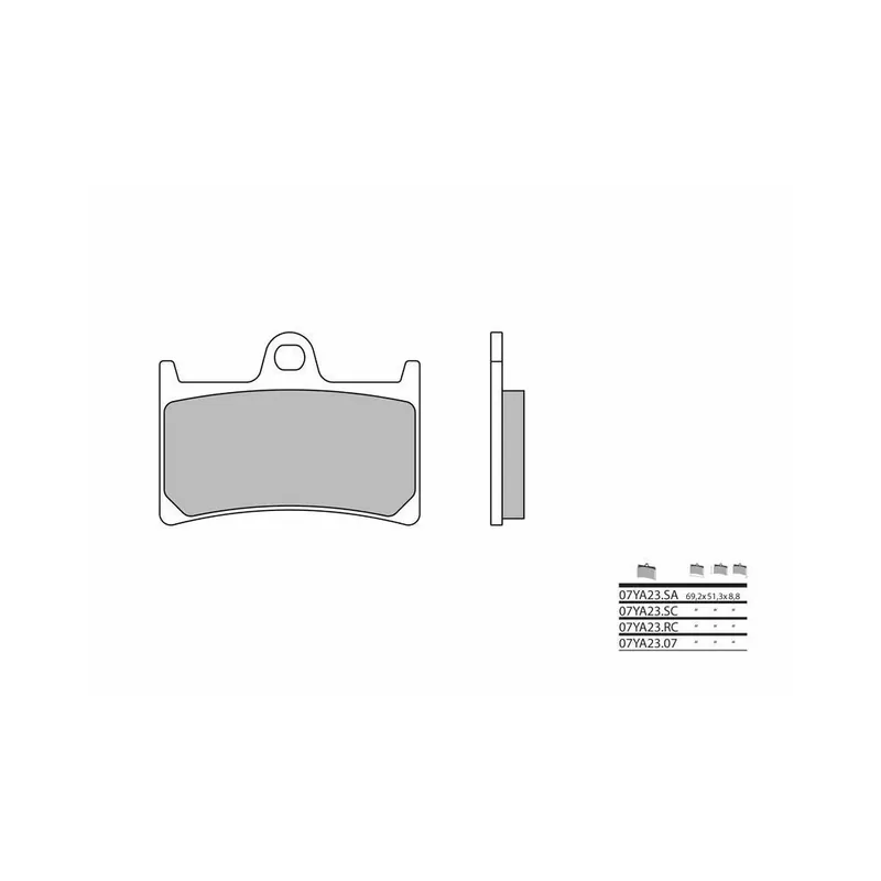 Meilleure Vente Plaquettes de frein BREMBO route carbone céramique – 07YA2307