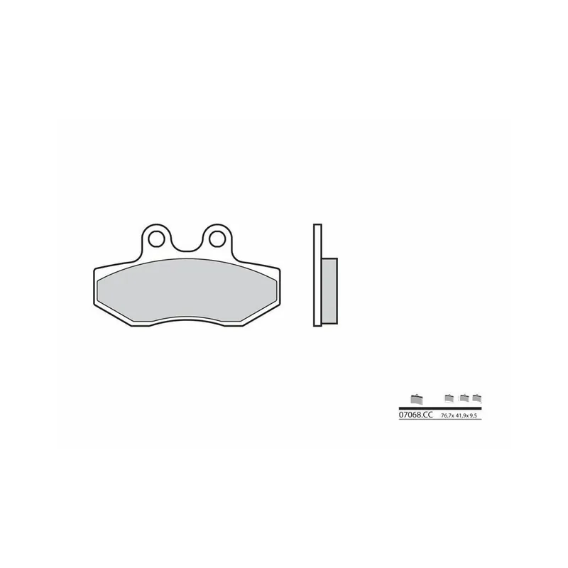 Prix Promo Plaquettes de frein BREMBO Scooter carbone céramique - 07068