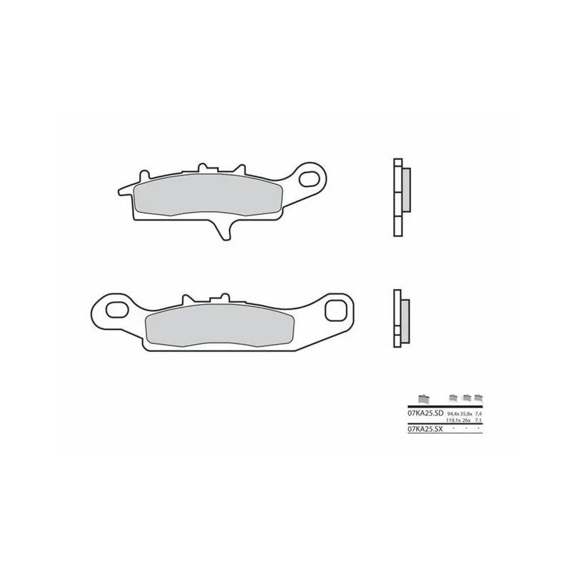 Retour Gratuit Plaquettes de frein BREMBO Off-Road métal fritté – 07KA25SD