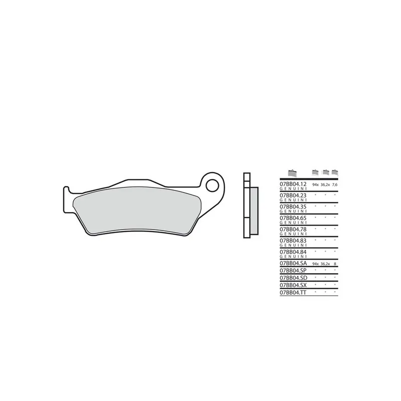 Expédition Rapide Plaquettes de frein BREMBO route métal fritté - 07BB04LA