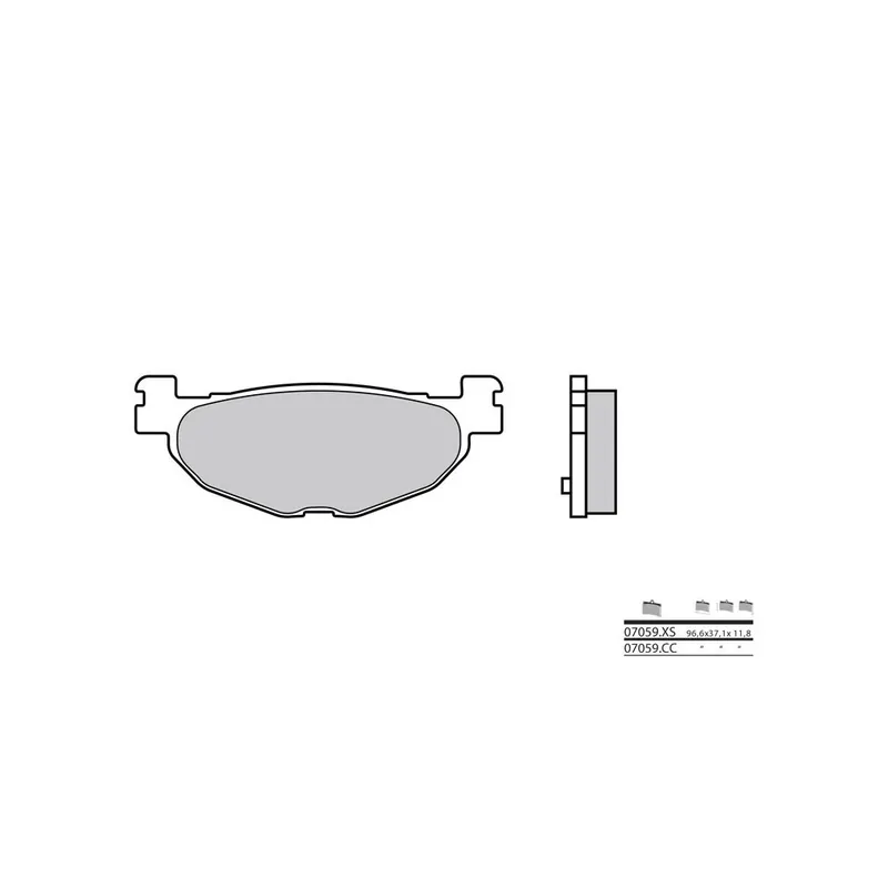 Quantité Limitée Plaquettes de frein BREMBO Scooter métal fritté – 07059XS