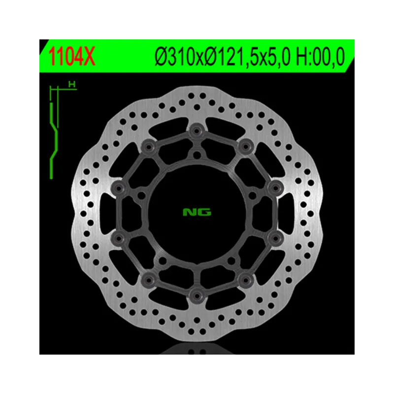 Dernière Chance Disque de frein NG BRAKES pétale flottant – 1104X