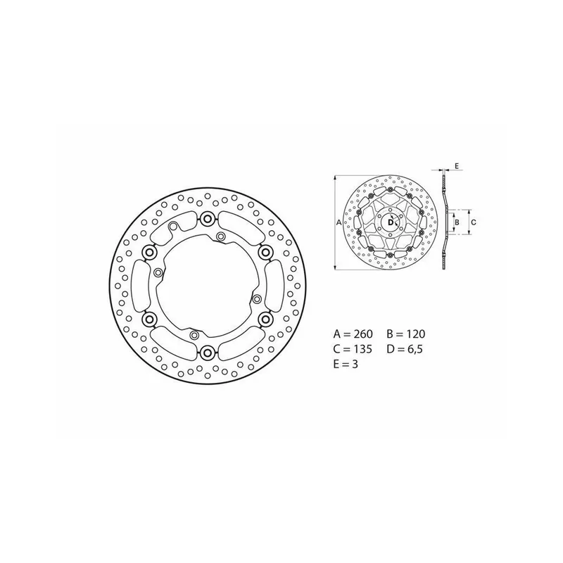Seulement Aujourd&rsquo;hui Disque de frein BREMBO Oro flottant – 78B40814