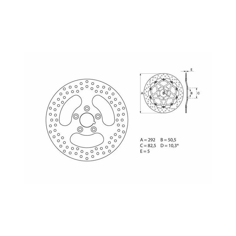 Petit Prix Disque de frein BREMBO Oro fixe - 68B407E0