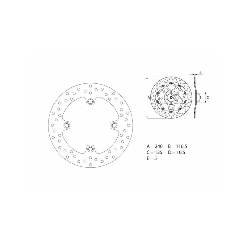 Seulement Aujourd&rsquo;hui Disque de frein BREMBO Oro fixe – 68B40783
