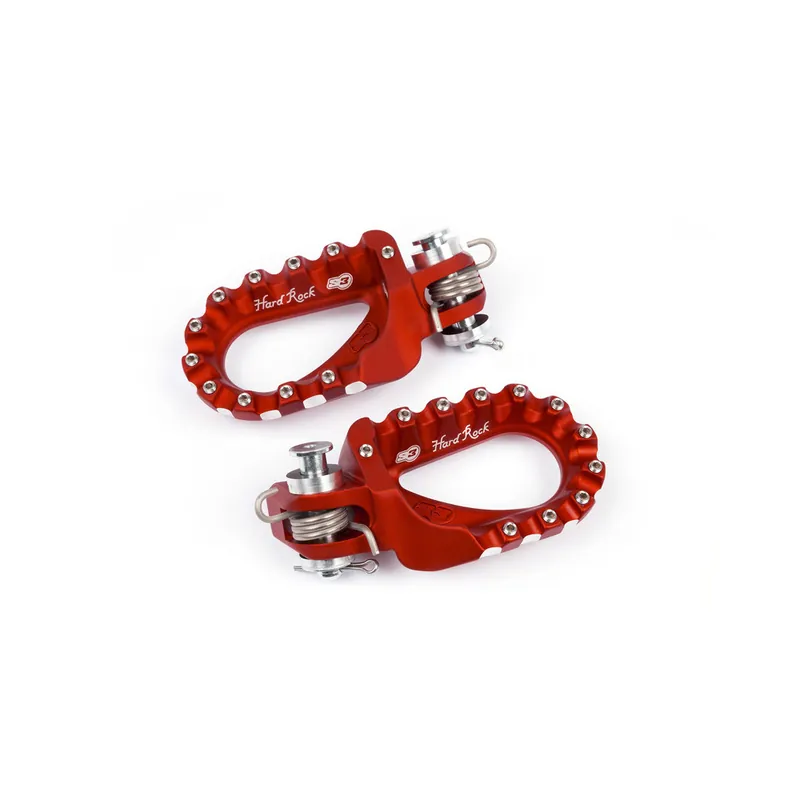 Repose-pieds S3 Hard Rock Enduro aluminium rouge Commander Vite