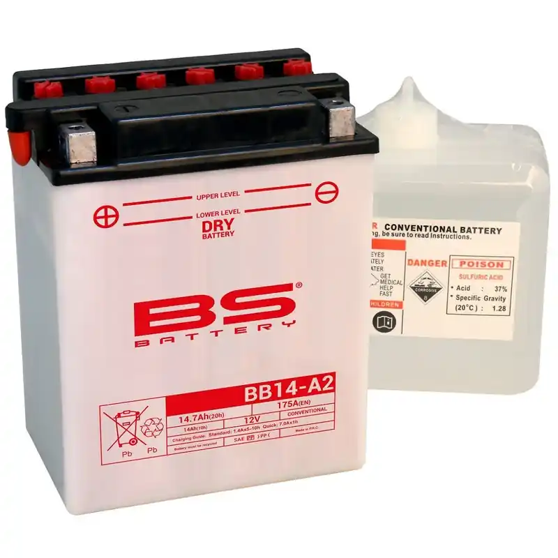 Top Vente Batterie BS BATTERY Haute-performance avec pack acide - BB14A-A2