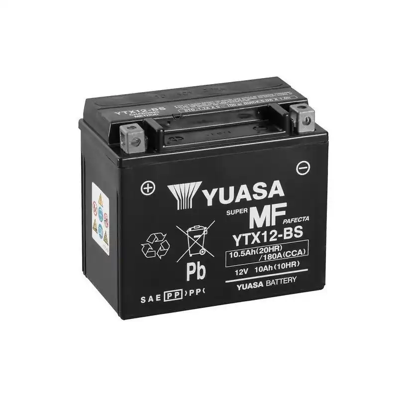 Offre Spéciale Batterie YUASA sans entretien avec pack acide - YTX12-BS