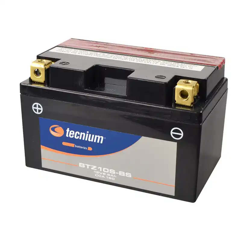 Batterie TECNIUM sans entretien avec pack acide - BTZ10S-BS Seulement Aujourd'hui