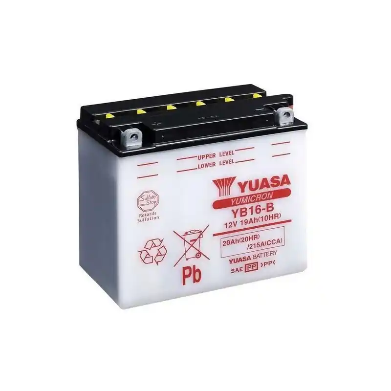 Acheter En Ligne Batterie YUASA conventionnelle sans pack acide - YB16-B