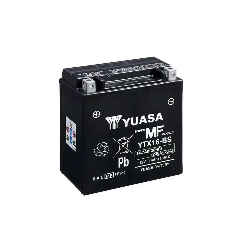 Batterie YUASA sans entretien avec pack acide – YTX16-BS Prix Réduit
