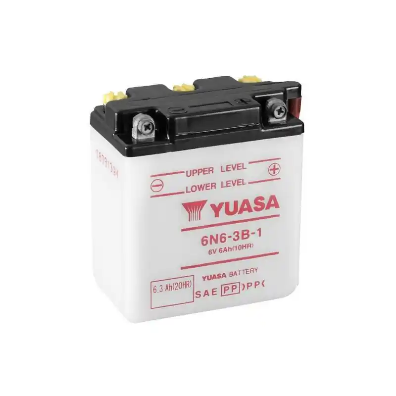 Batterie YUASA conventionnelle sans pack acide – 6N6-3B-1 Seulement Aujourd&rsquo;hui