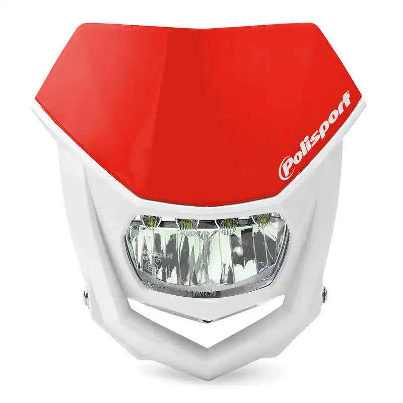 Plaque phare POLISPORT Halo LED rouge/blanc Pas Cher