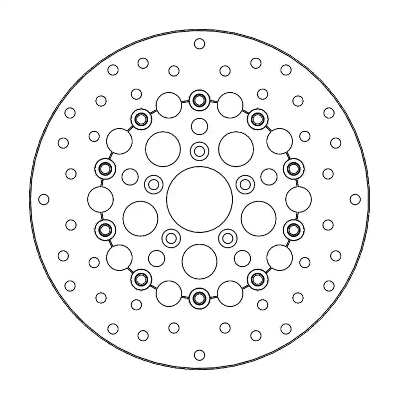 Populaire BRAKE DISC FLOAT ROUND FRONT