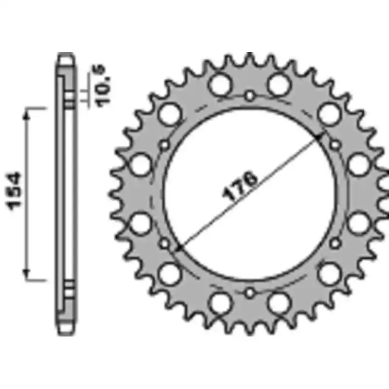 Couronne PBR acier standard 4434 – 530 Prix Bas