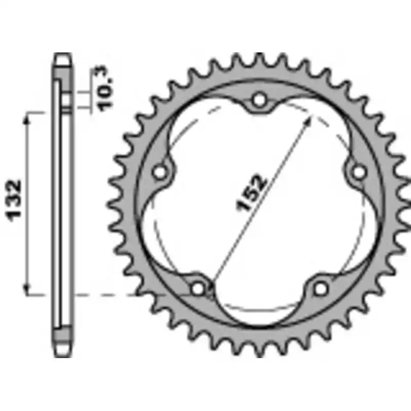 Couronne PBR aluminium Ultra-Light anodisé dur 4460 - 525 Vente Directe