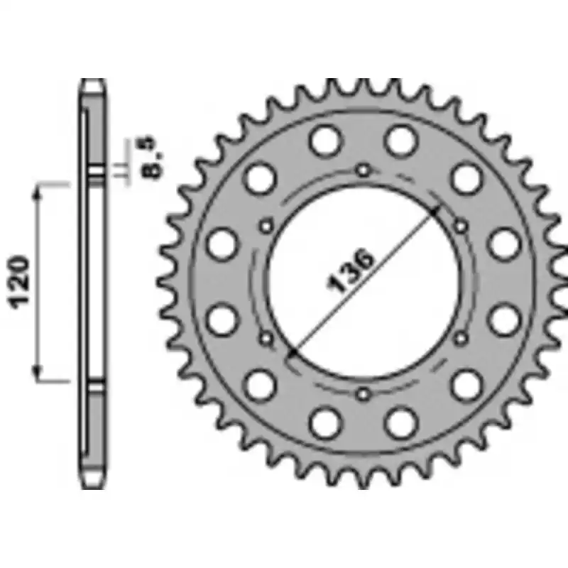 Couronne PBR acier standard 4324 - 428 Solde