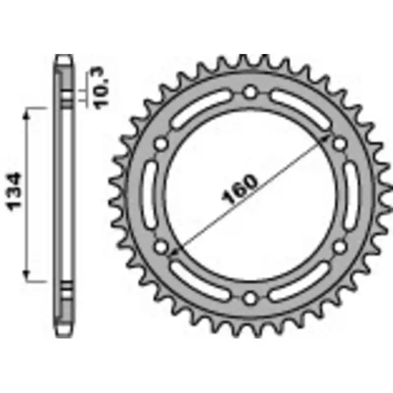 Couronne PBR Racing aluminium Ultra-Light anodisé dur 4400 – 520 Prix Cassé