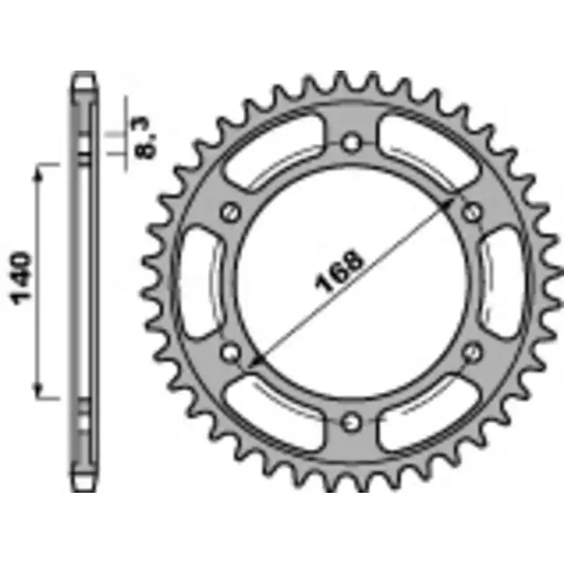 Couronne PBR acier standard 4550 - 525 Pas Cher
