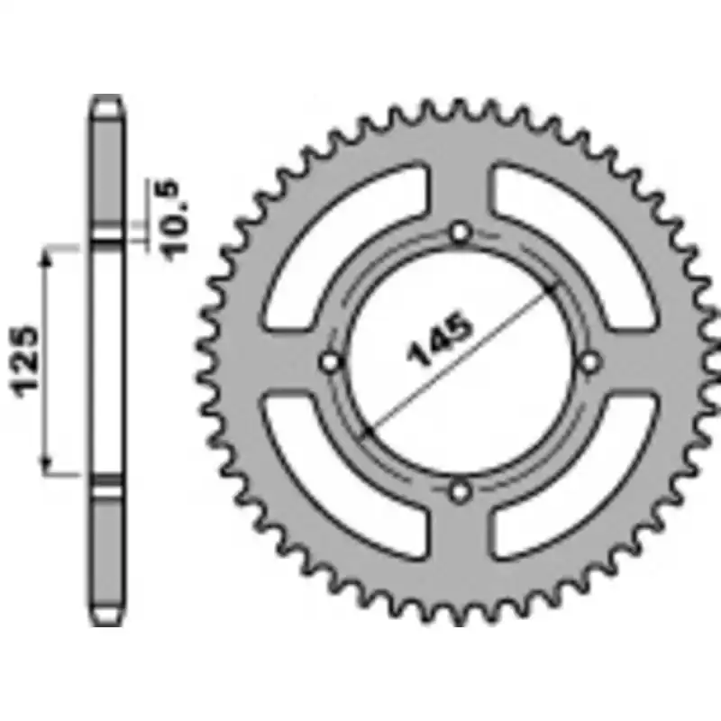 Couronne PBR acier standard 857 - 520 Commander Vite
