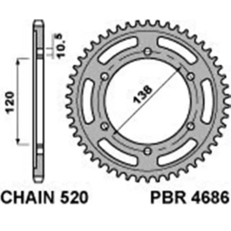 Dernier Modèle Couronne PBR acier standard 4686 - 520