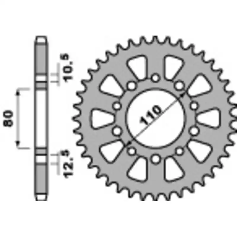 Couronne PBR acier standard 334 - 530 Commander Vite