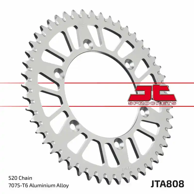 Couronne JT SPROCKETS aluminium ultra-light anti-boue 808 - 520 Super Prix